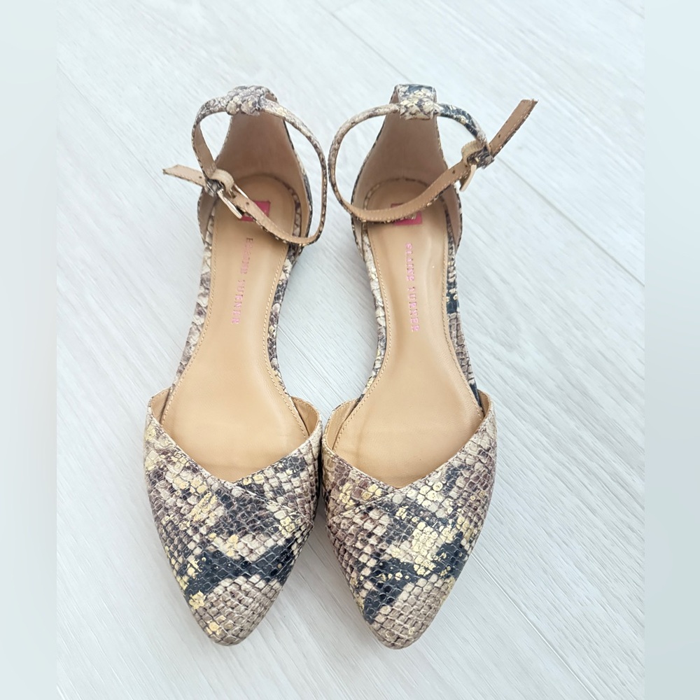 Metallic Snakeskin Flats